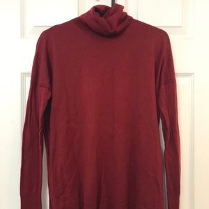 J Crew Red Size XS Turtleneck Merino Wool Sweater